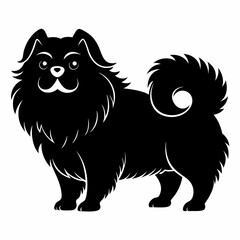 illustration of a dog,corgi dog,vector ART line art