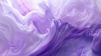 Fototapeta premium A fluid abstract design with purple swirls and waves, creating a smooth and elegant visual effect.