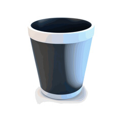 paper cup isolated on black