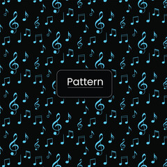 Music seamless notes pattern design