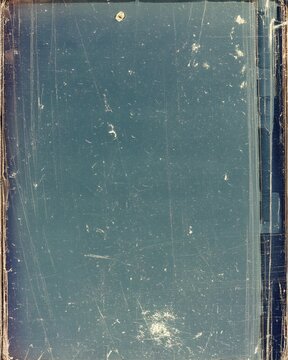 Blue-green textured background with scratches and streaks, offering a weathered and artistic appearance.