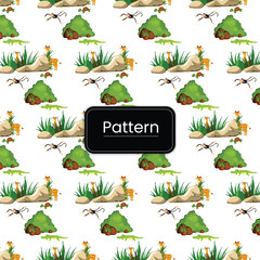 vector animals seamless pattern design