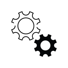 Gear vector icon 