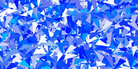 Light blue vector template with triangle shapes.