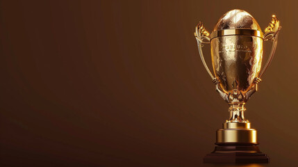 Rugby World Cup Trophy 2023 Isolated background 3D illustration