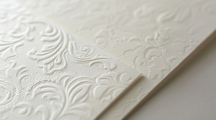 A detailed image of a personalized stationery set with thick highquality paper and elegant embossed lettering.