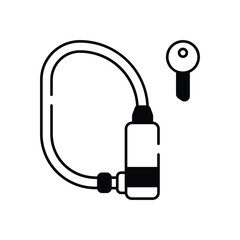 Wire Lock  vector icon