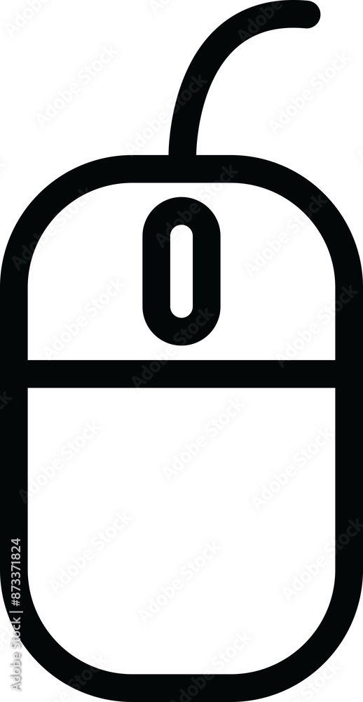 Poster computer mouse icon design, outline icon of computer mouse.