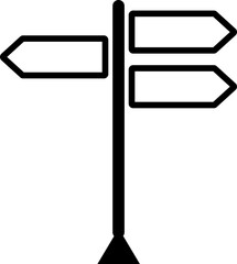 Arrows Guide Signal Line Style Icon, Adventure icon, Directional sign icon glyph. 