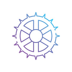 Crankset vector icon