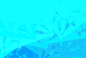 Dark BLUE vector background with triangles.