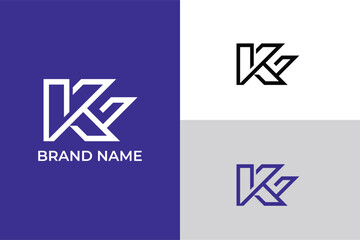 modern letter k abstract trendy business vector logo design, Modern letter K Creative logo, K logo design symbol monogram K for company, app, icons 