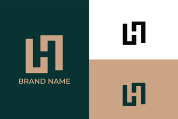 letter H negative space abstract vector, letter H S modern abstract logo suitable for finance investment and modern corporate business logo