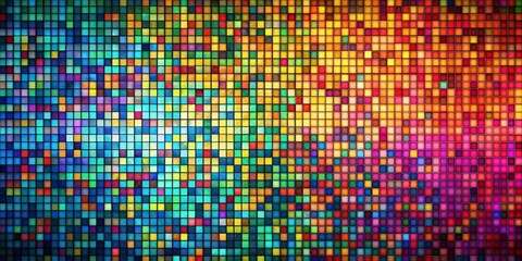 Abstract Colorful Square Mosaic Pattern Background