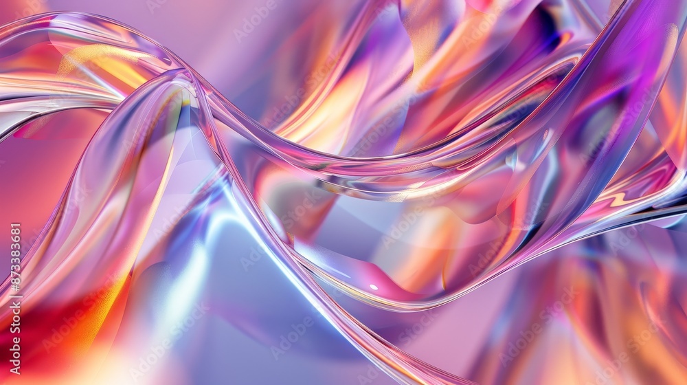 Poster a mesmerizing dynamic swirling abstract artwork featuring vibrant wavy lines and fluid colors, creat