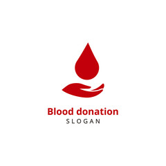 Blood Donation logo or symbol concept template design vector.
