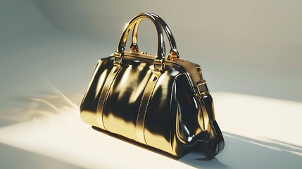 A beautiful bag that can also be used for shopping and the background is white. AI-generated image