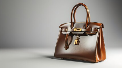 A beautiful bag that can also be used for shopping and the background is white. AI-generated image