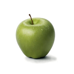 green apple on transparent background