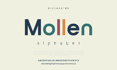 Mollen modern creative minimal alphabet small letter logo design