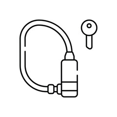 Wire Lock  vector icon