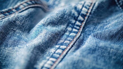 Fototapeta premium Texture of blue denim is lovely