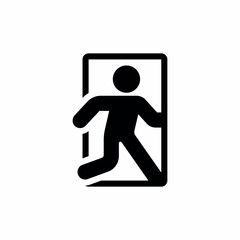 exit door sign emergency icon