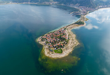 Lake Egirdir of Turkey is situated in the Isparta province. It is also known as the 'seven colored...