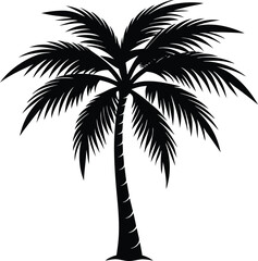 Palm tree silhouette vector illustration design