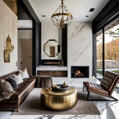 Modern interior design with a refined and modern aesthetic.