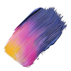colored gradient watercolor paint brush stroke isolated on white or transparent