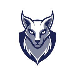 Fototapeta premium Flat Modern black cat silhouette logo design vector illustration, High Quality