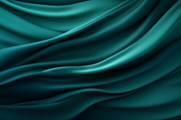 Obraz premium Smooth Teal Fabric with Elegant Draping