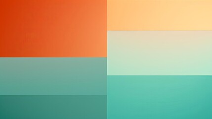 Naklejka premium Abstract Geometric Shapes in Orange and Teal