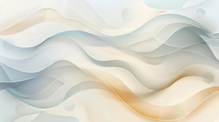 Whimsical Abstract Waves in Soft Pastel Colors