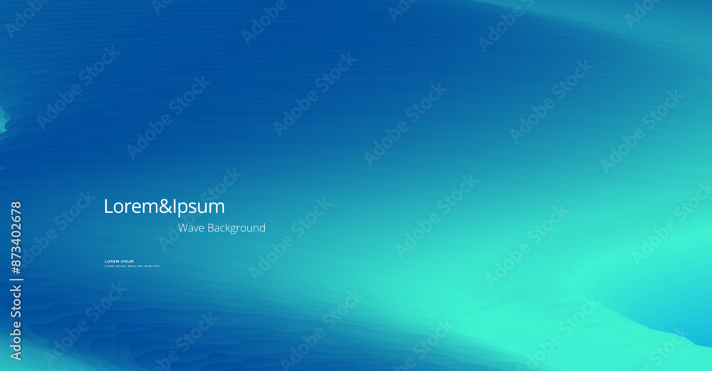 Wall mural blue abstract fluid wave. modern poster with gradient flow shape. innovation background design for l