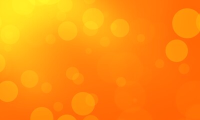 Abstract orange summer background with bokeh