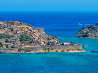 Greece - Spinalonga is the legendary Venetian fortress of Eastern Crete, which became famous as the Island of Lepers