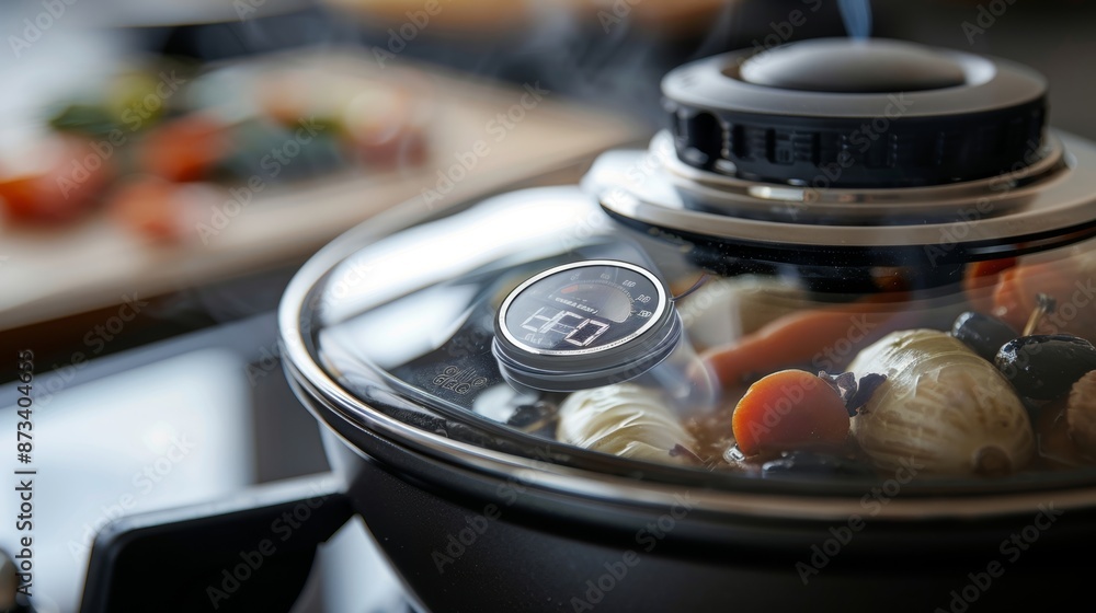 Aufkleber a zoomed in shot of the temperature dial on an electric skillet highlighting the precise temperature