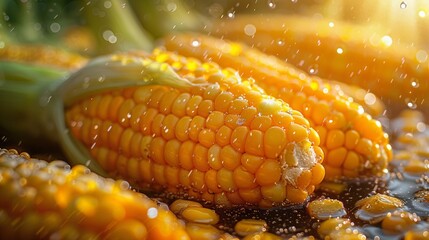 Corn, boiled corn, corn background