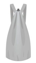 Grey  backpack bag. vector illustration
