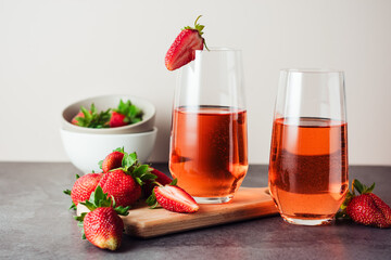 Strawberry sparkling wine.