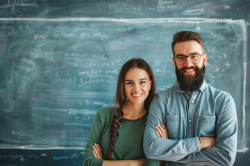Two Elementary School Teachers Cheerfully Preparing for a Day of Engaged Teaching