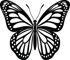 Butterfly silhouette vector illustration art