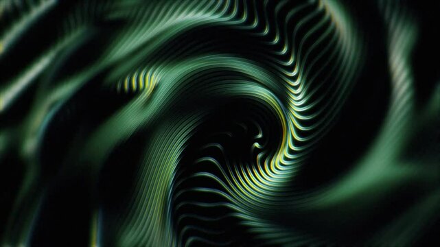 Abstract Waving Lines Fh Background. 4k animation of an abstract fractal digital lines background with blur focus
