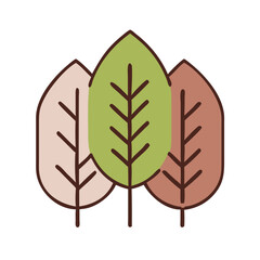 Leaves icon set