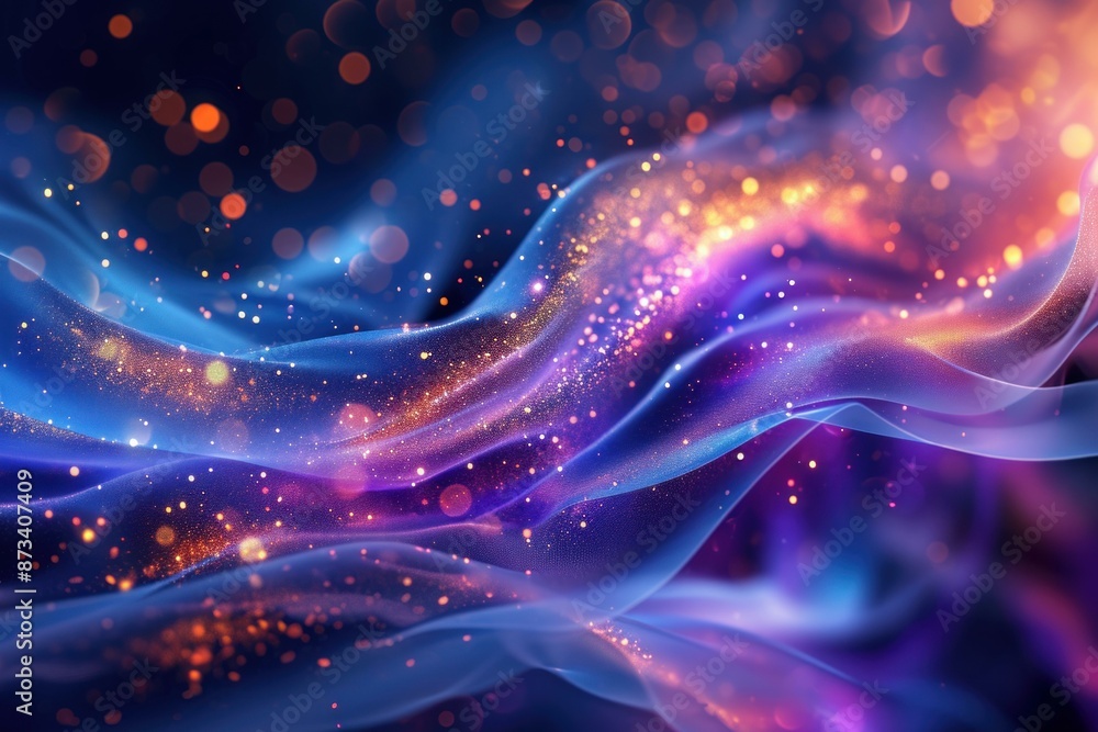 Poster tranquil abstract background. speed color light. generate ai