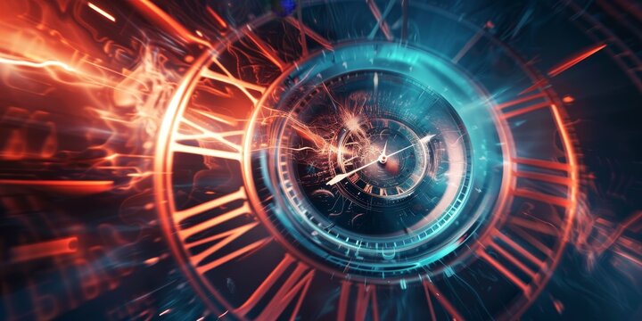 Time travel concept. Time travel watch.