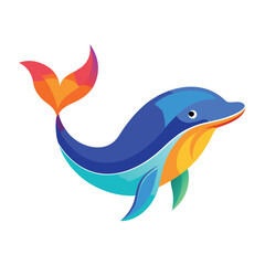 Fototapeta premium Flat Modern Colorful Fish Logo for Commercial Use , High Quality Vector Illustratiion