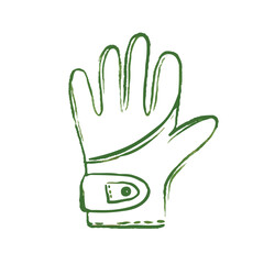 Golf equipment set logo icons sports gear for game. Golfer hits ball on golf course. Golf player, bags, putter, golfer, ball, hole, course, gloves. Vector illustration isolated on background